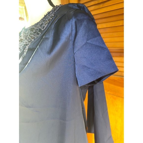 ebene by p assouline Navy Sequin Blouse -- Large - Picture 3 of 10